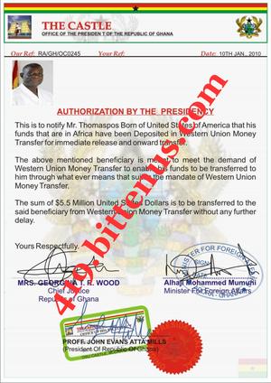 president authorisation